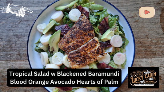 Tropical Salad with Blackened Barramundi