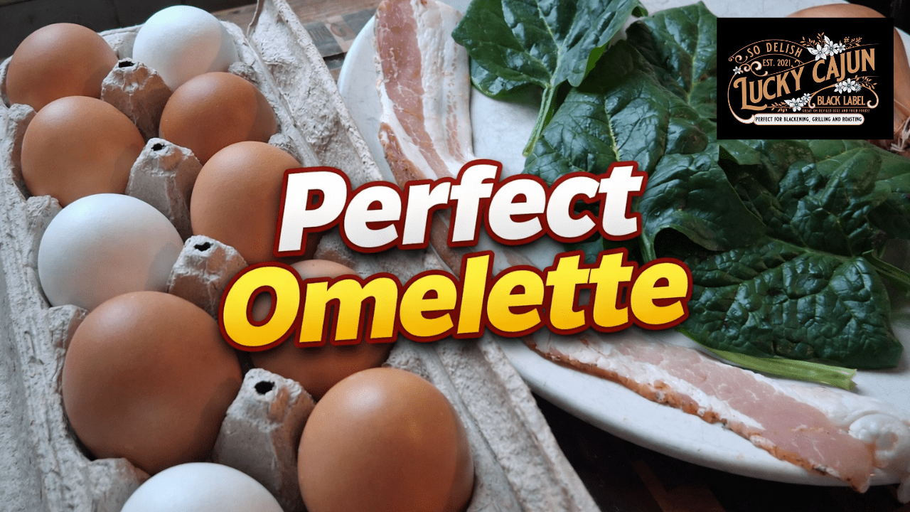 Perfect Fluffy Omelette with Spinach, Bacon & Cheese - Lucky Cajun Hand Made Seasoning