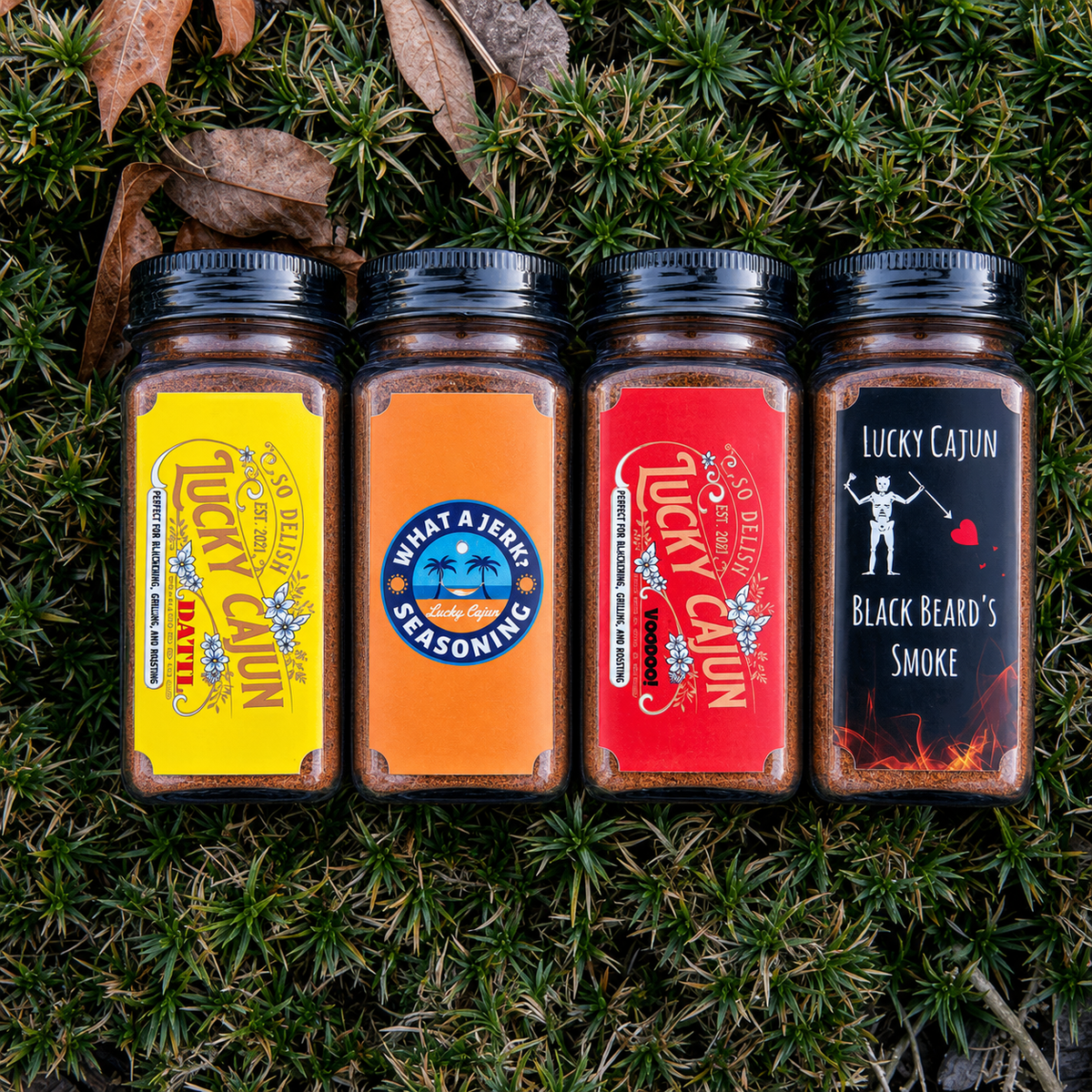 The Heat Seeker 4 - Pack - Lucky Cajun Hand Made Seasoning