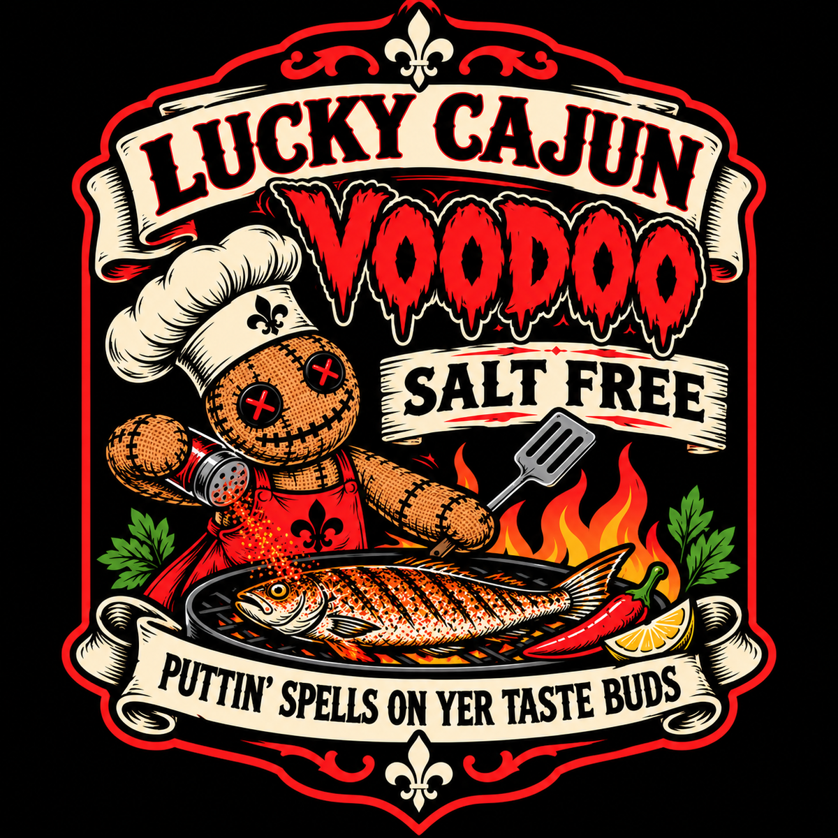 Fresh-Ground Salt-Free Spicy Cajun Seasoning — Voodoo, Born-On Date