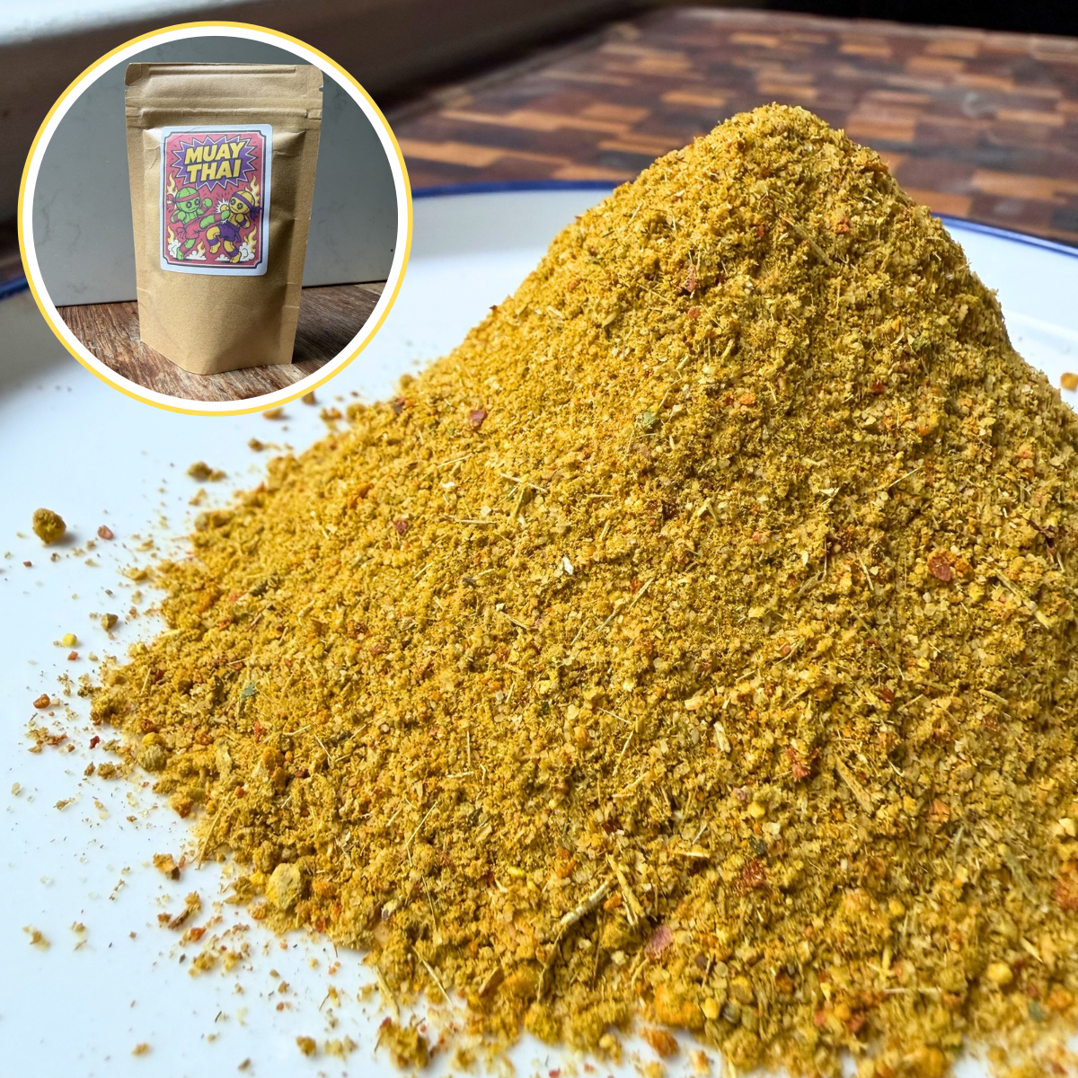 Fresh-ground Muay Thai Thai spice blend close-up — Lucky Cajun Handmade