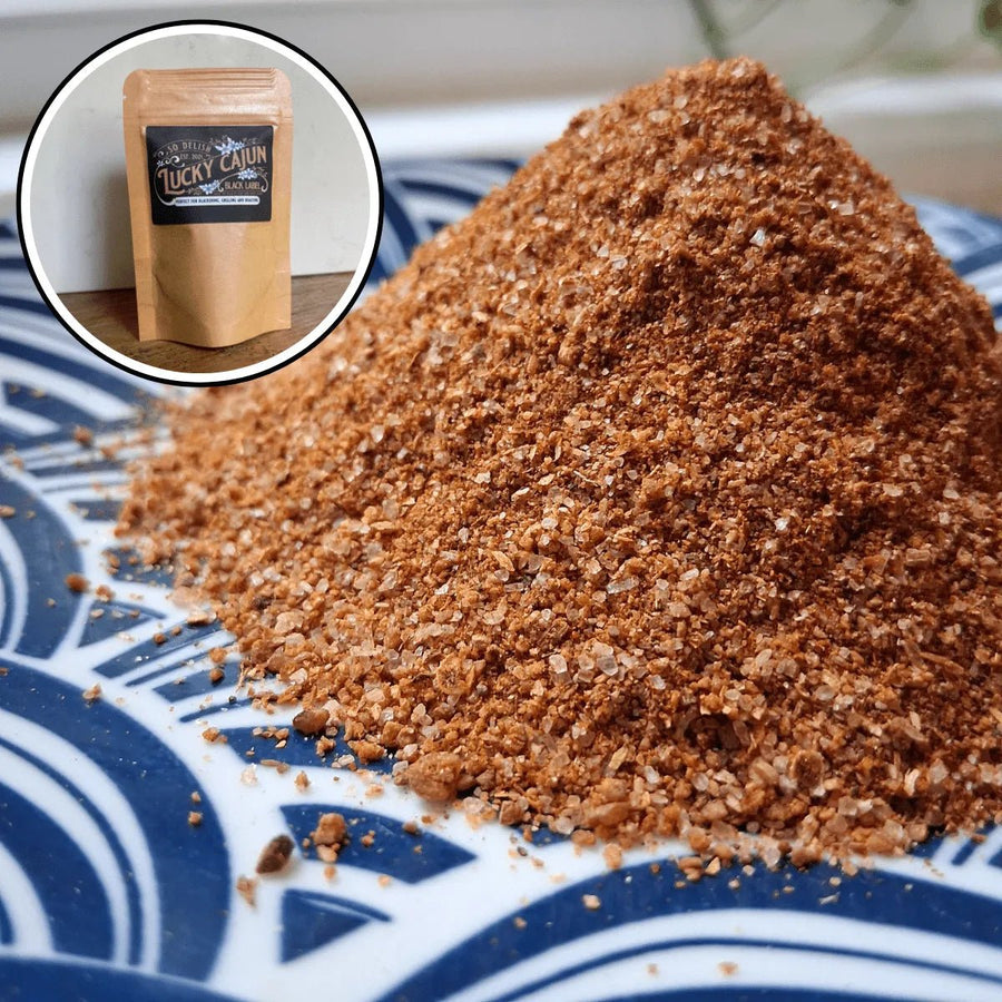 Black Label Classic Cajun seasoning. Authentic, fresh-ground Cajun flavor that is 100% sugar-free with no fillers.