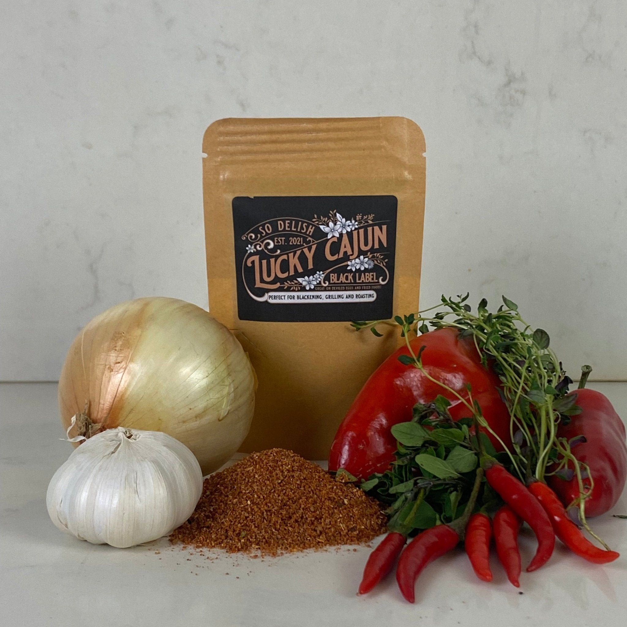 🖤 Lucky Cajun Black Label: Cajun Seasoning Mix - Lucky Cajun Hand Made Seasoning