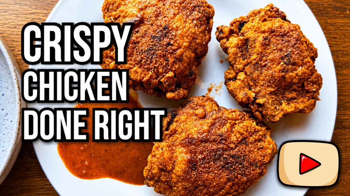 Crispy Chicken thighs with hotsauce