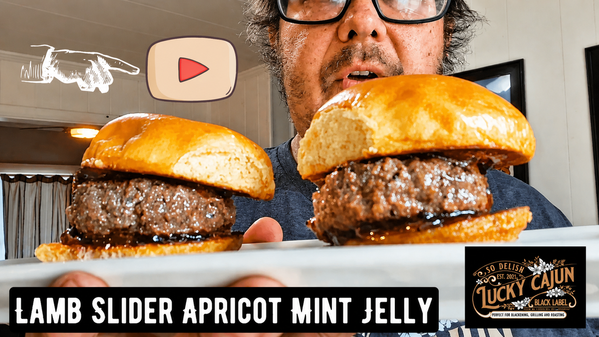 Lamb Burgers with apricot mint sauce sliders