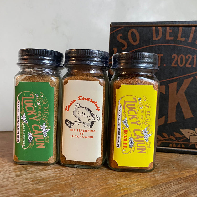 Lucky Cajun Seasoning 3-Pack Gift Box Sets