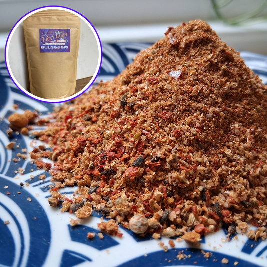 Mound of Lucky cajun Bulgasari with window of packaging