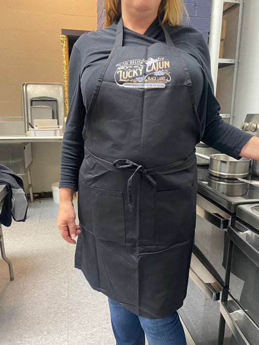 Lucky Cajun Classic Black Kitchen Apron