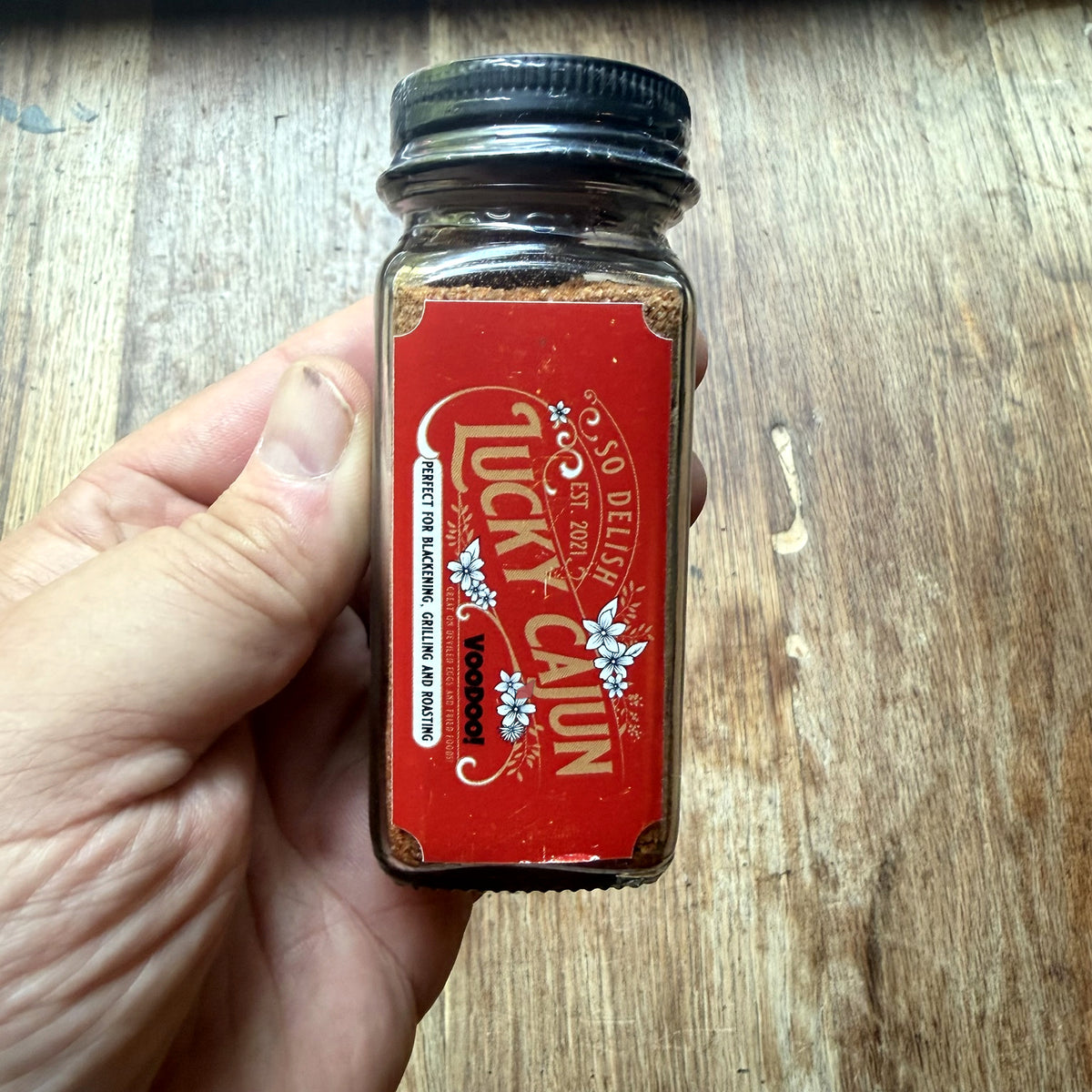 Fresh-Ground Spicy Voodoo Cajun Seasoning — Habanero, Born-On Date