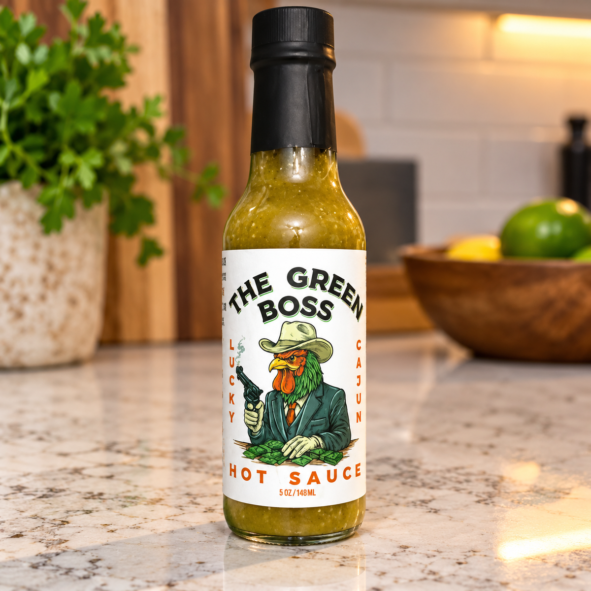 Green Boss — Fermented Green Cayenne Hot Sauce With a Barrel Aged Finish